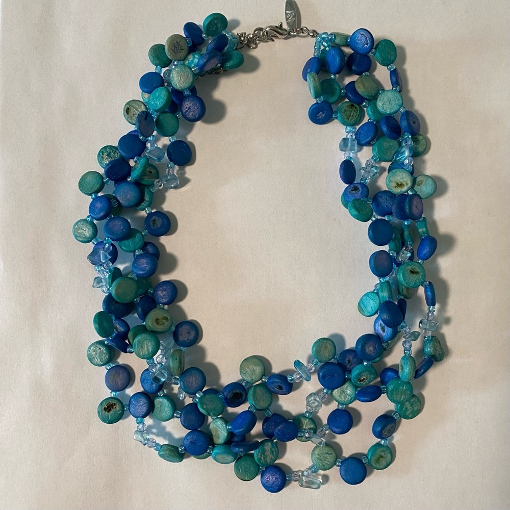 NY&Co Chunky Blue Multi-Strand Necklace